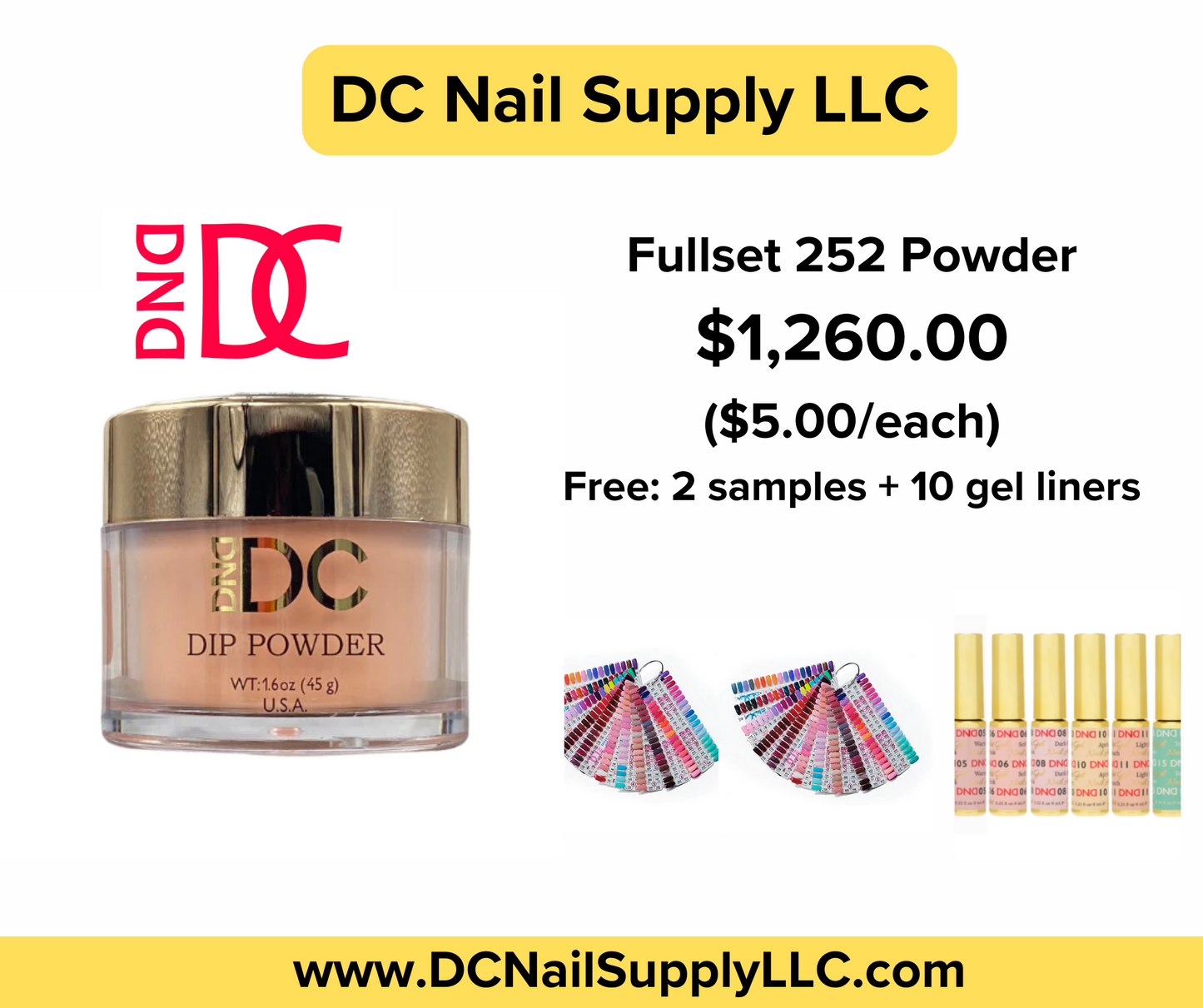 DC Fullset Powder (252 colors, $5.50/pc).