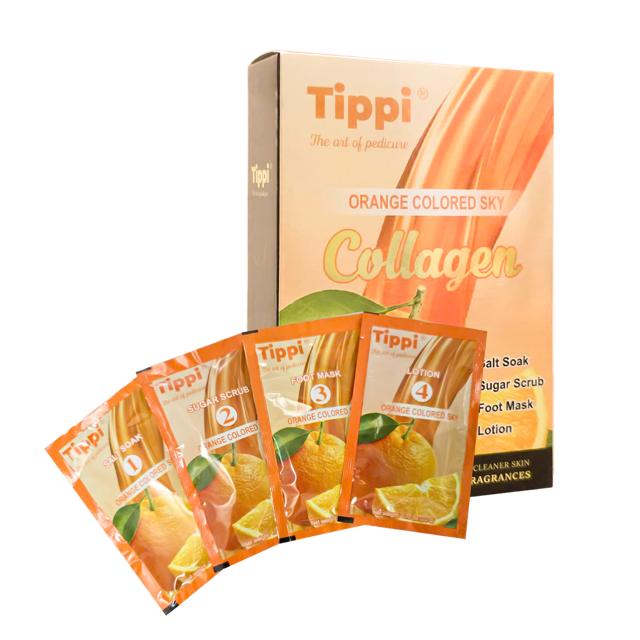 Tippi Pedi Kit 4 Steps- ORANGE (50pcs/case)