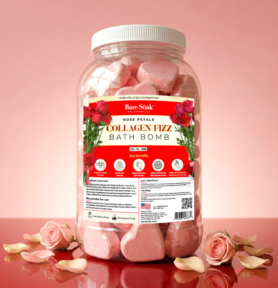 Pedi Bomb Collagen- Rose (50pcs)