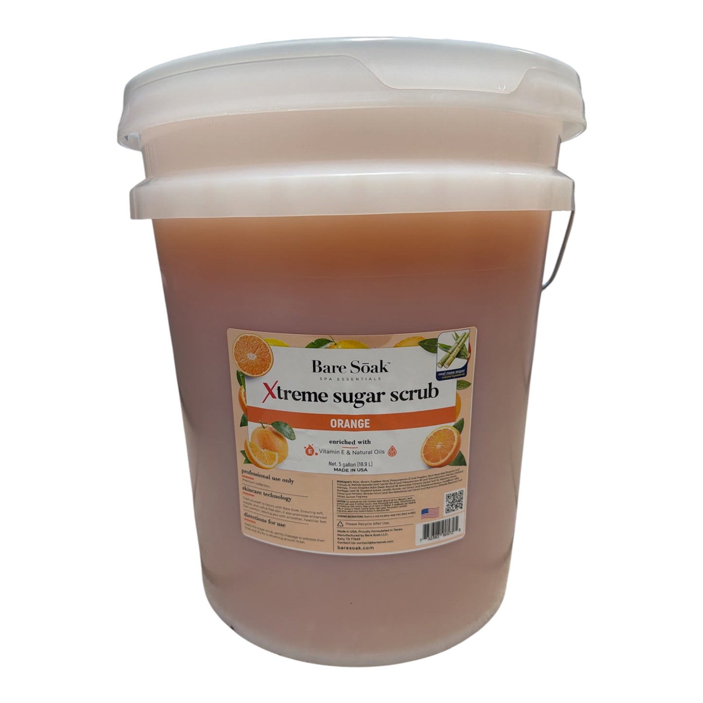 Xtreme Sugar Scrub- ORANGE- 5 Gallon