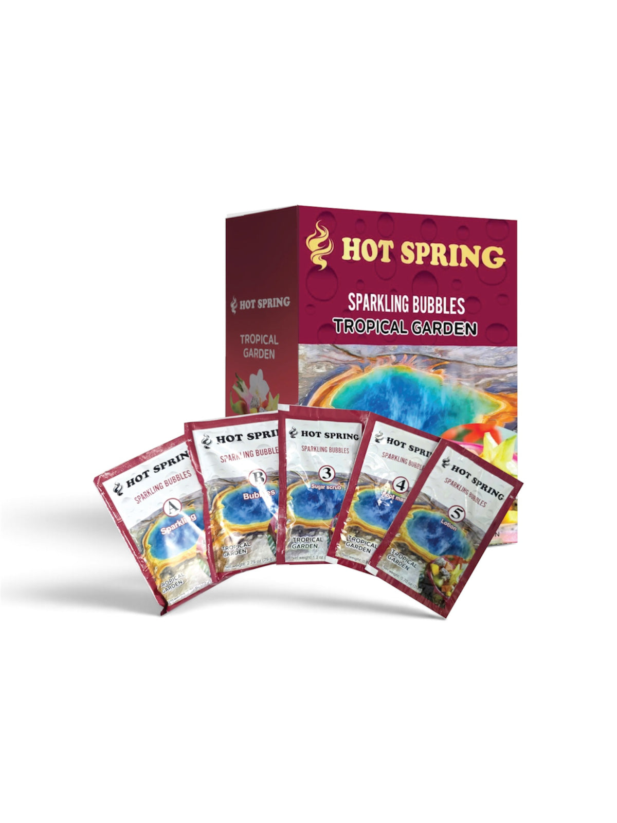 Hot Spring Sparkling Bubbles 5in1 + Free Pedicure Liner-TROPICAL GARDEN