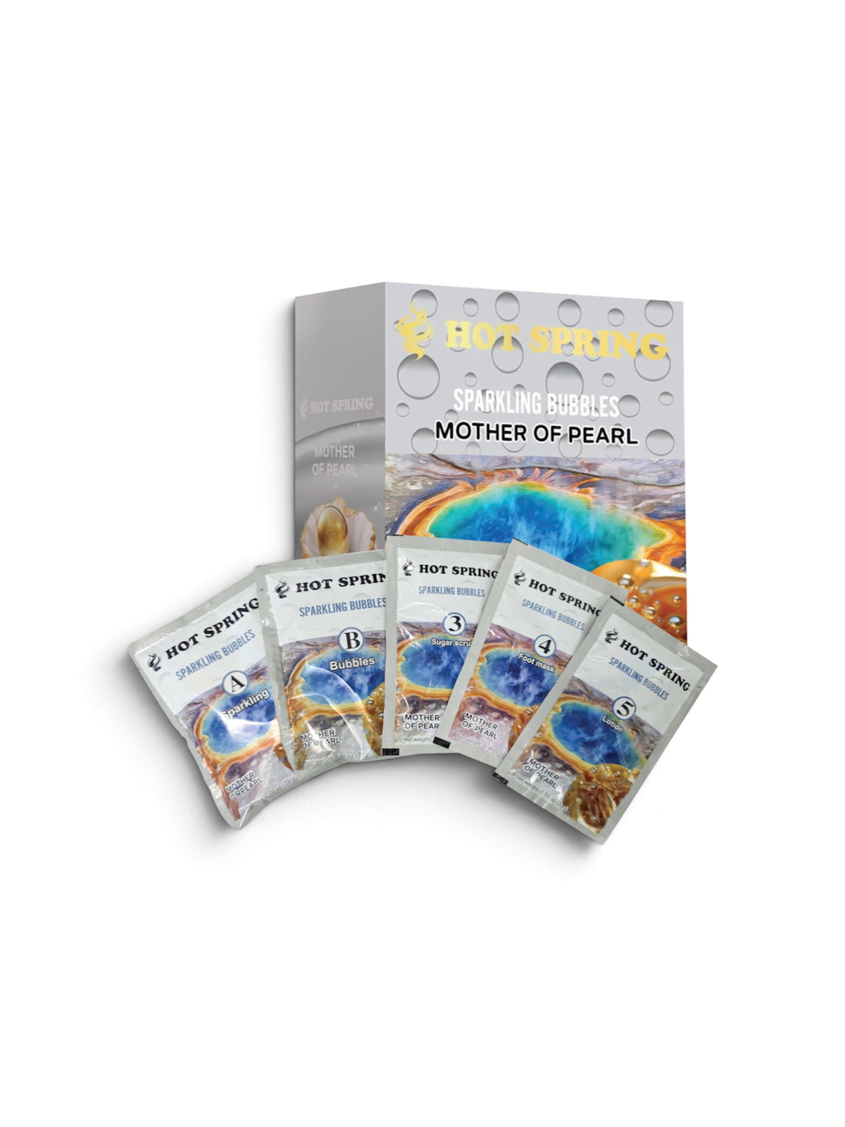 Hot Spring Sparkling Bubbles 5in1 + Free Pedicure Liner-PEARL