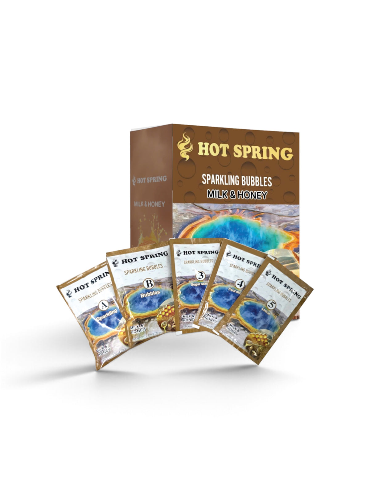 Hot Spring Sparkling Bubbles 5in1 + Free Pedicure Liner-MILK HONEY