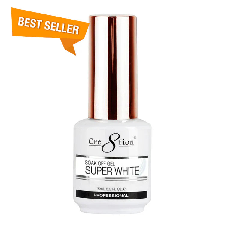 Cre8tion Gel- Super White 0.5oz. Buy 10 Free 1