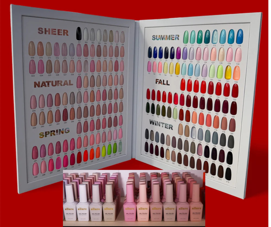 Allure Premium Gel Collection 216 Colors (Gel Only). Free 1 color book
