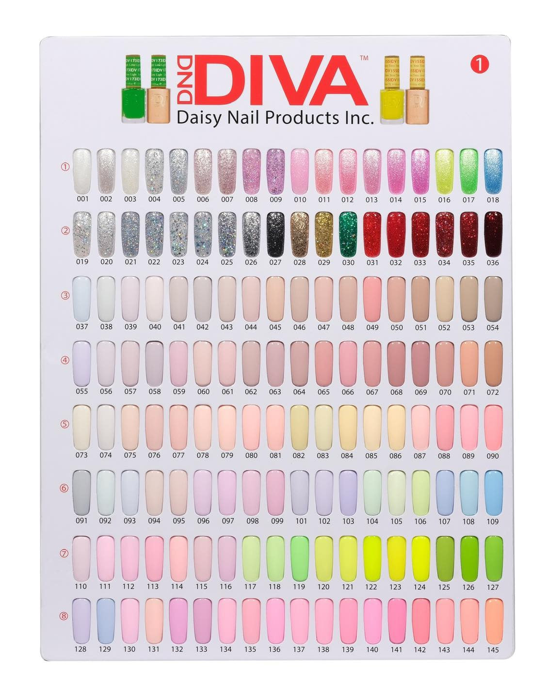 Diva by DND Fullset Gel& Lacquer ($5.50 each; 288 colors). Free 2 books