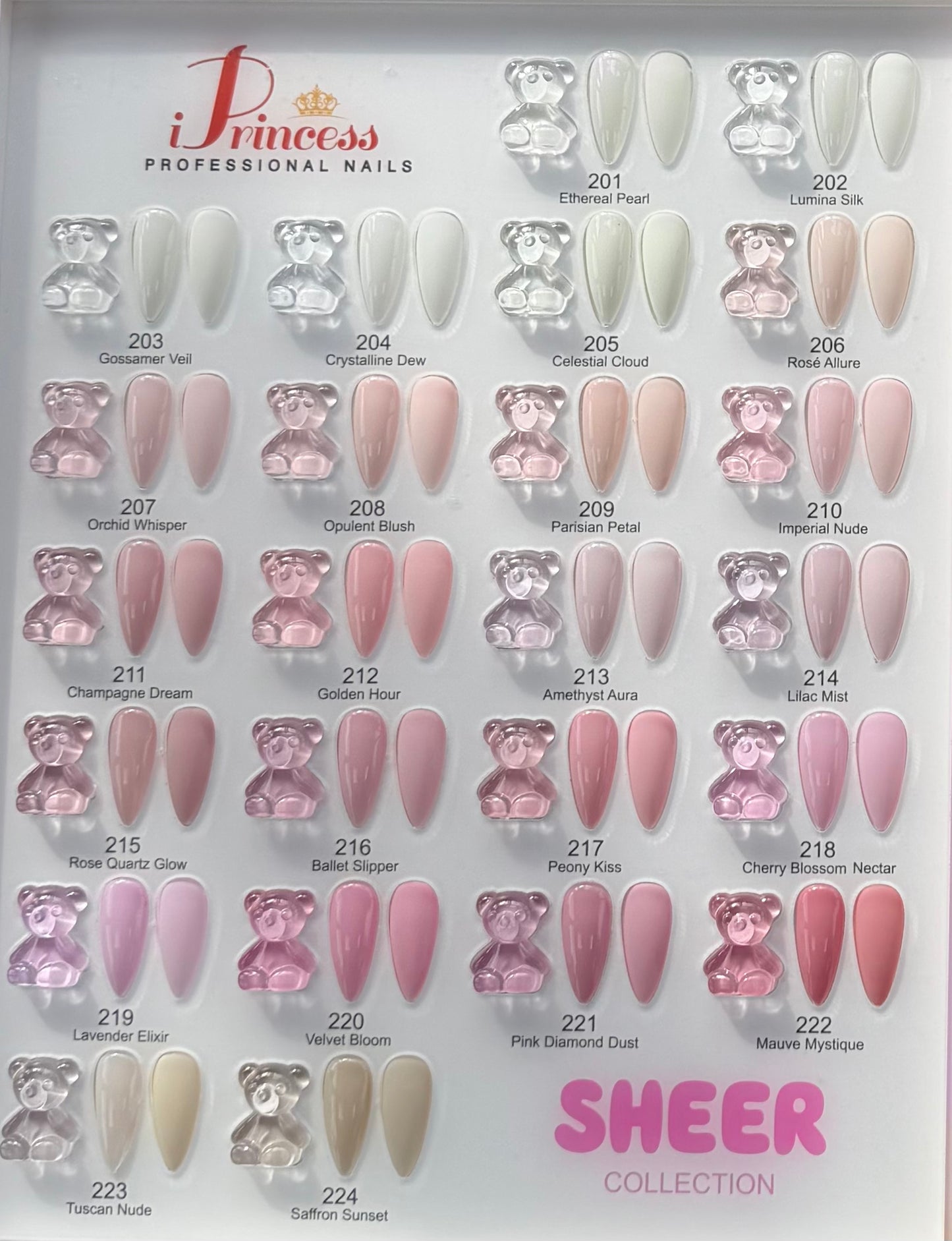 iPrincess Sheer Collection 48 Colors (Gel and Lacquer)