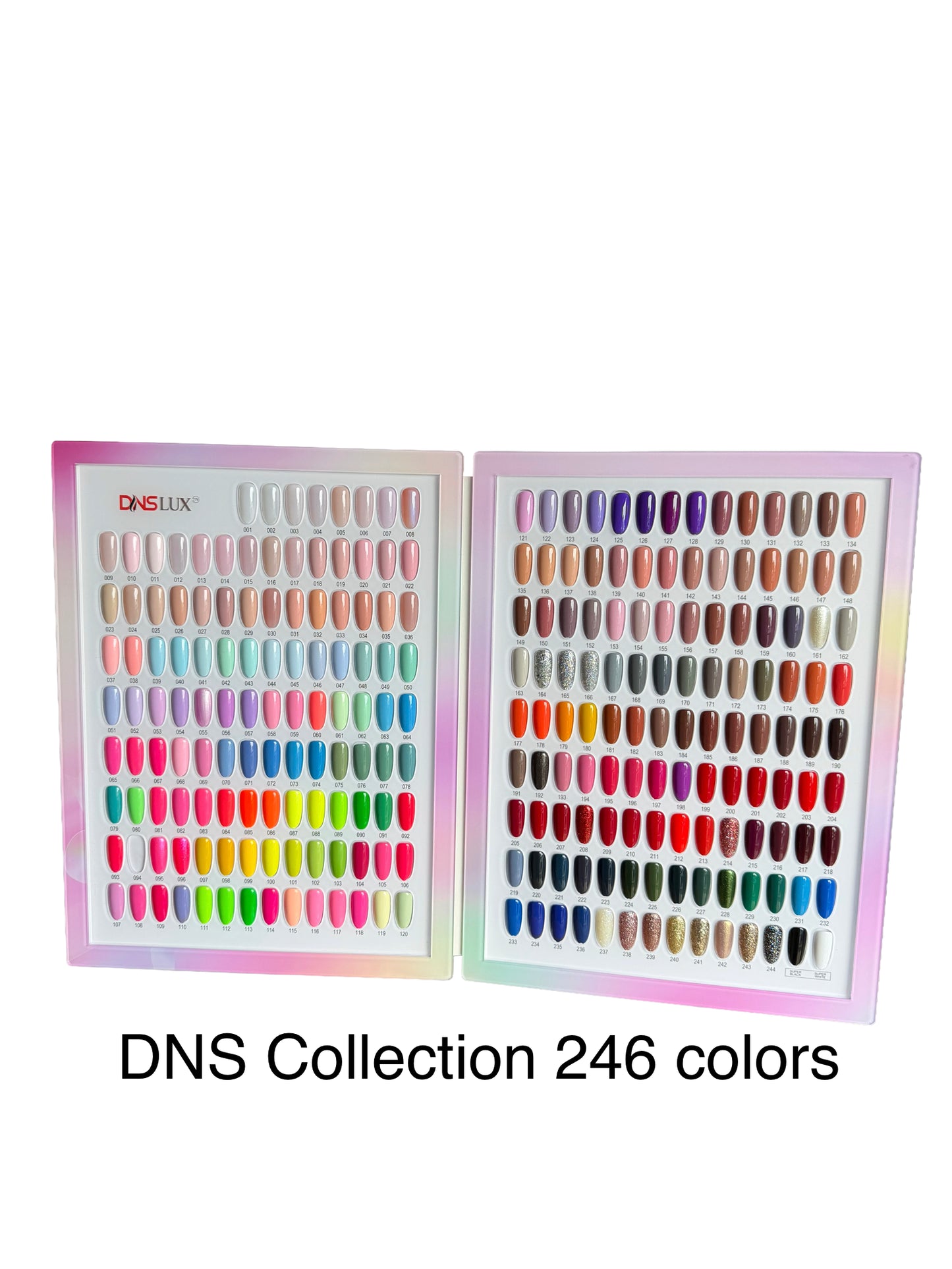 DNS Gel-Powder Collection 246 Colors. Free 1 Color Book