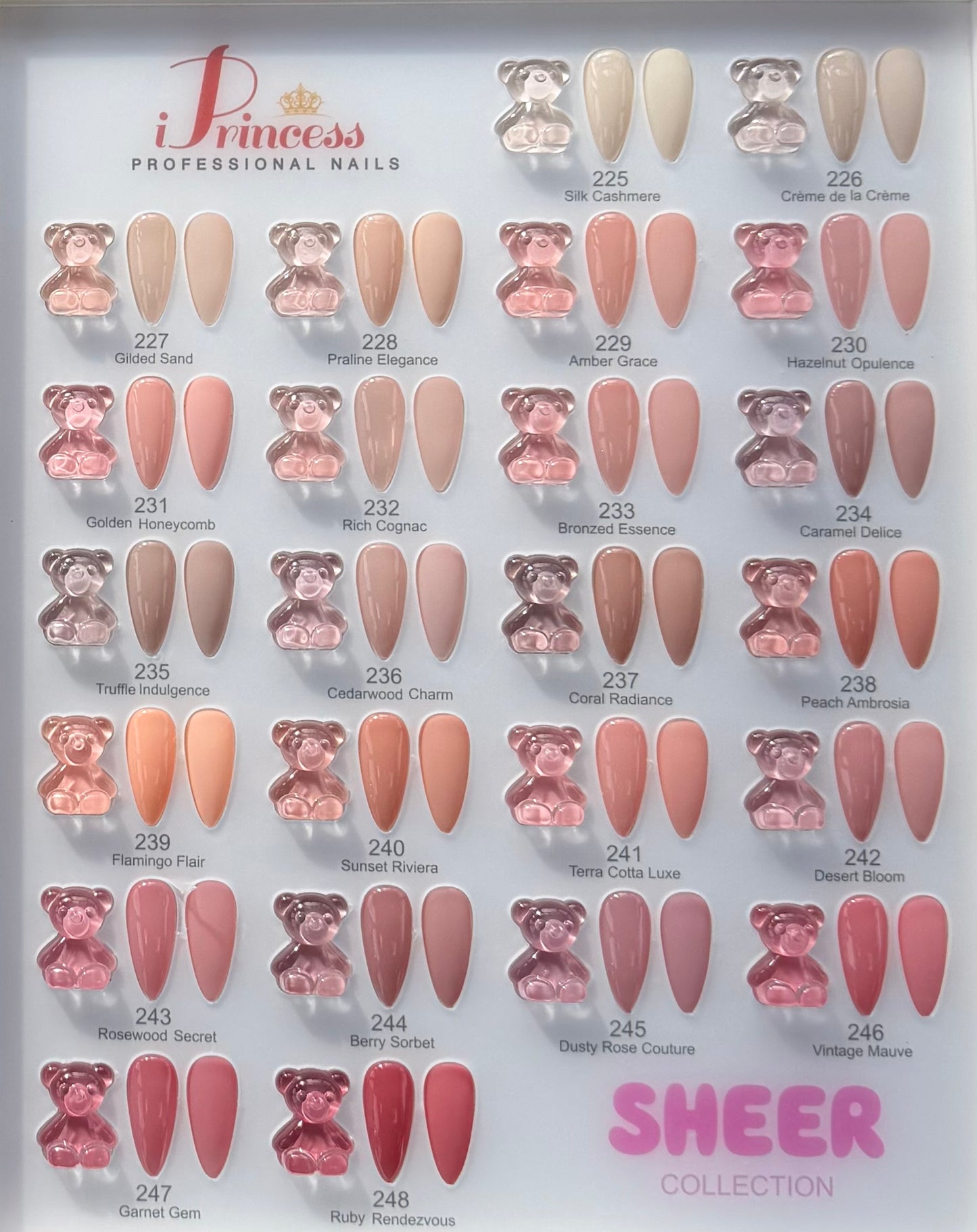 iPrincess Sheer Collection 48 Colors (Gel and Lacquer)