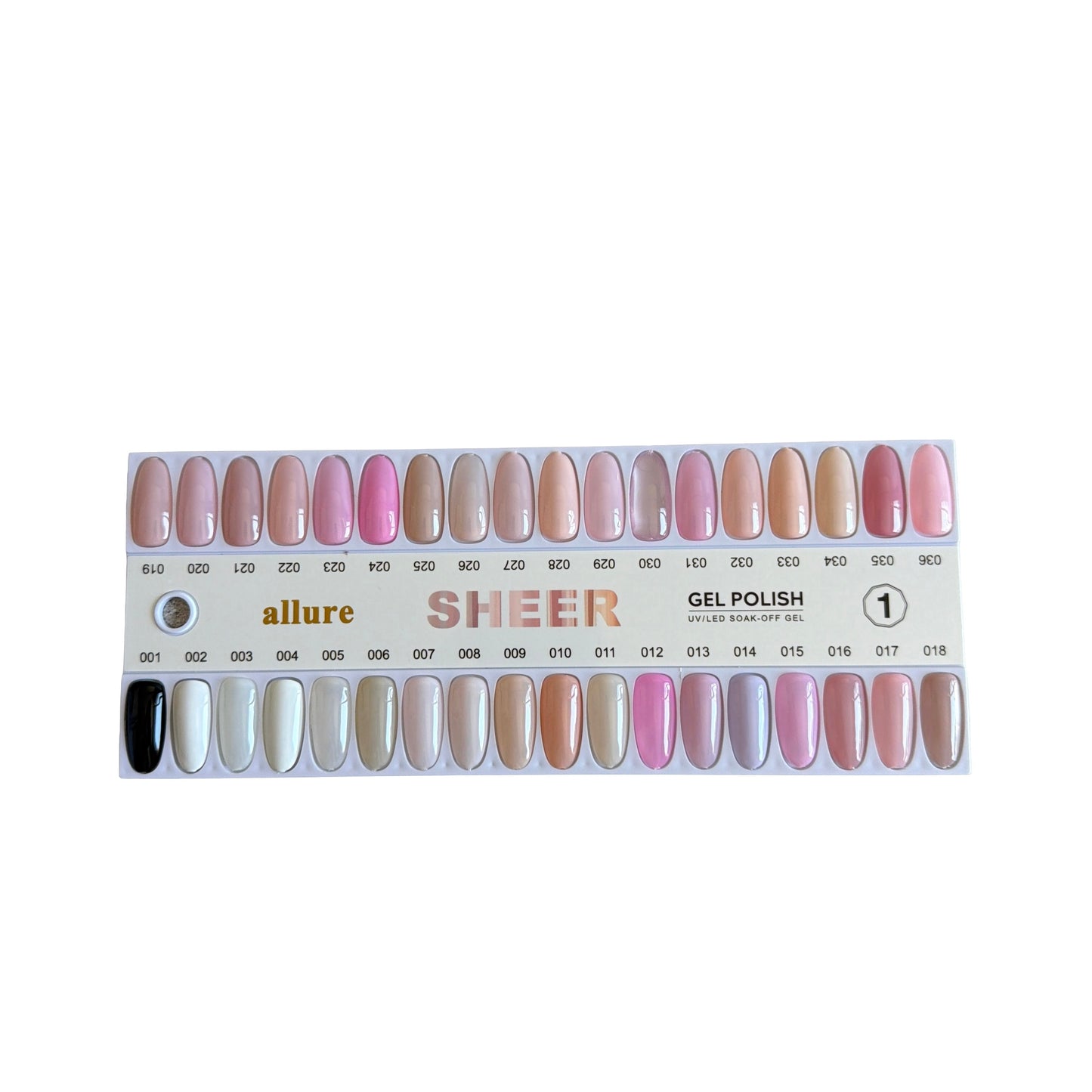 Allure Premium Power 216 Colors. Free 1 Color Chart