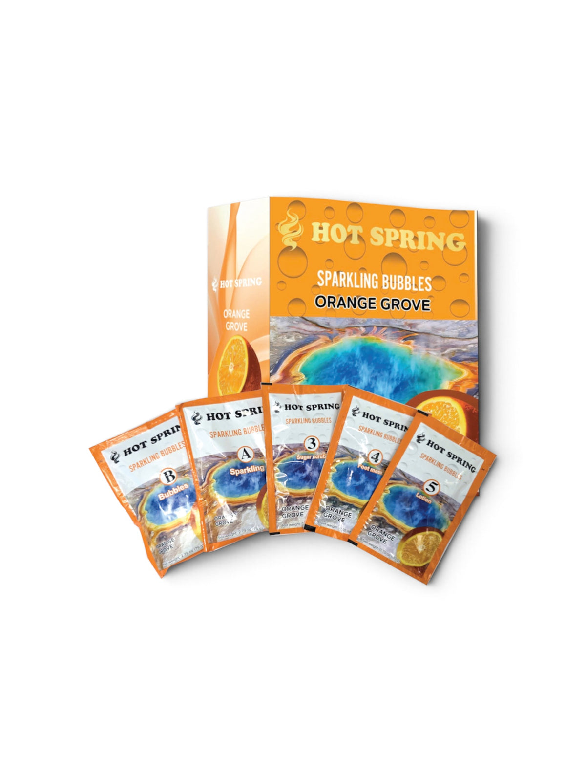 Hot Spring Sparkling Bubbles 5in1 + Free Pedicure Liner-ORANGE GROVE