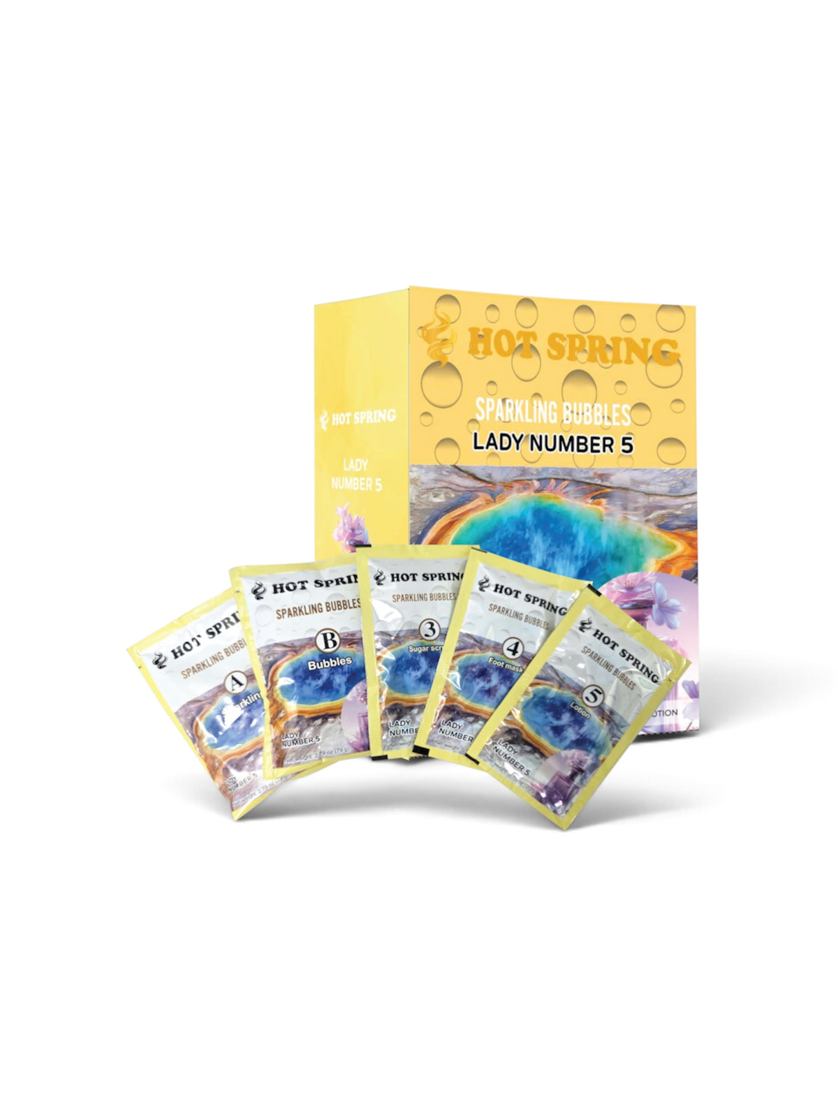 Hot Spring Sparkling Bubbles 5in1 + Free Pedicure Liner-PERFUME NO. 5
