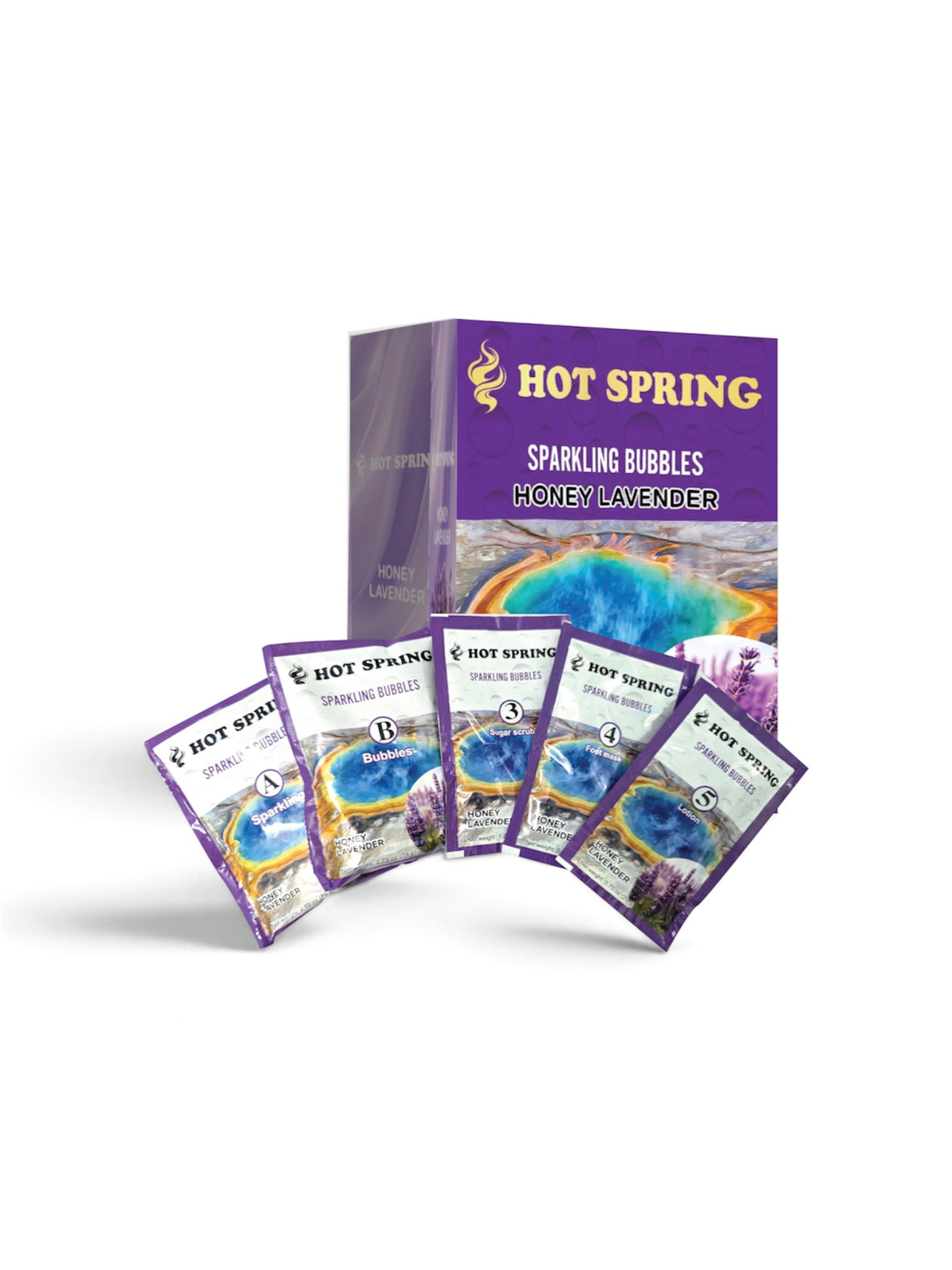 Hot Spring Sparkling Bubbles 5in1 + Free Pedicure Liner-LAVENDER