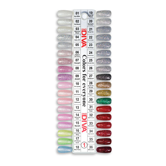 DND Diva (Gel & Lacquer)-Free 1 color chart-Collection 1