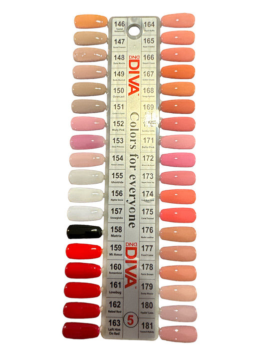 DND Diva (Gel & Lacquer)-Free 1 color chart-Collection 5
