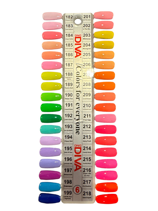 DND Diva (Gel & Lacquer)-Free 1 color chart-Collection 6