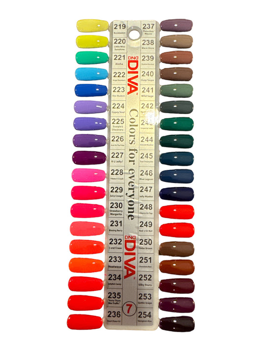 DND Diva (Gel & Lacquer)-Free 1 color chart-Collection 7