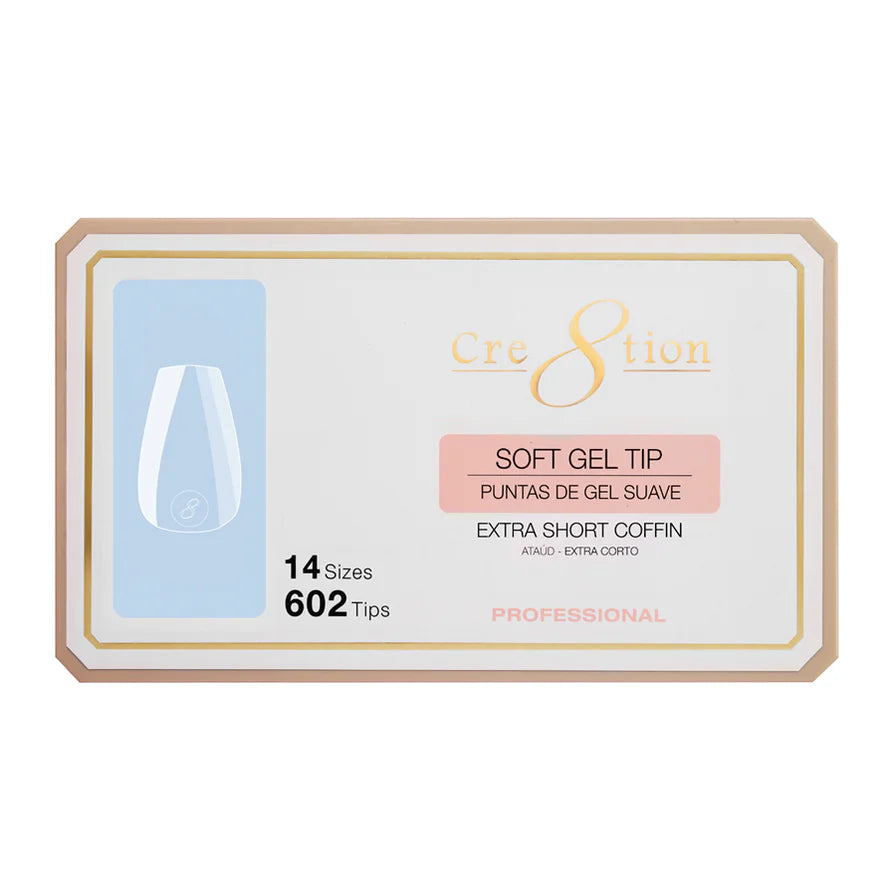 Cre8tion Soft Gel Tip- COFFIN