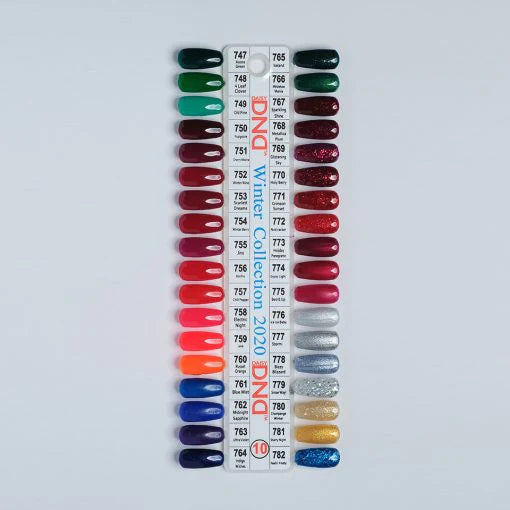 DND Collection 10 (Gel & Lacquer)- 36 Colors. Free 1 sample charts