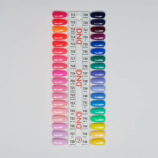 DND Collection 9 (Gel & Lacquer)- 36 Colors. Free 1 sample charts