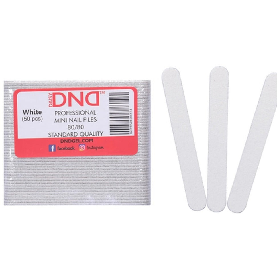 Mini Nail Files 80/80 White (50pcs/pack)